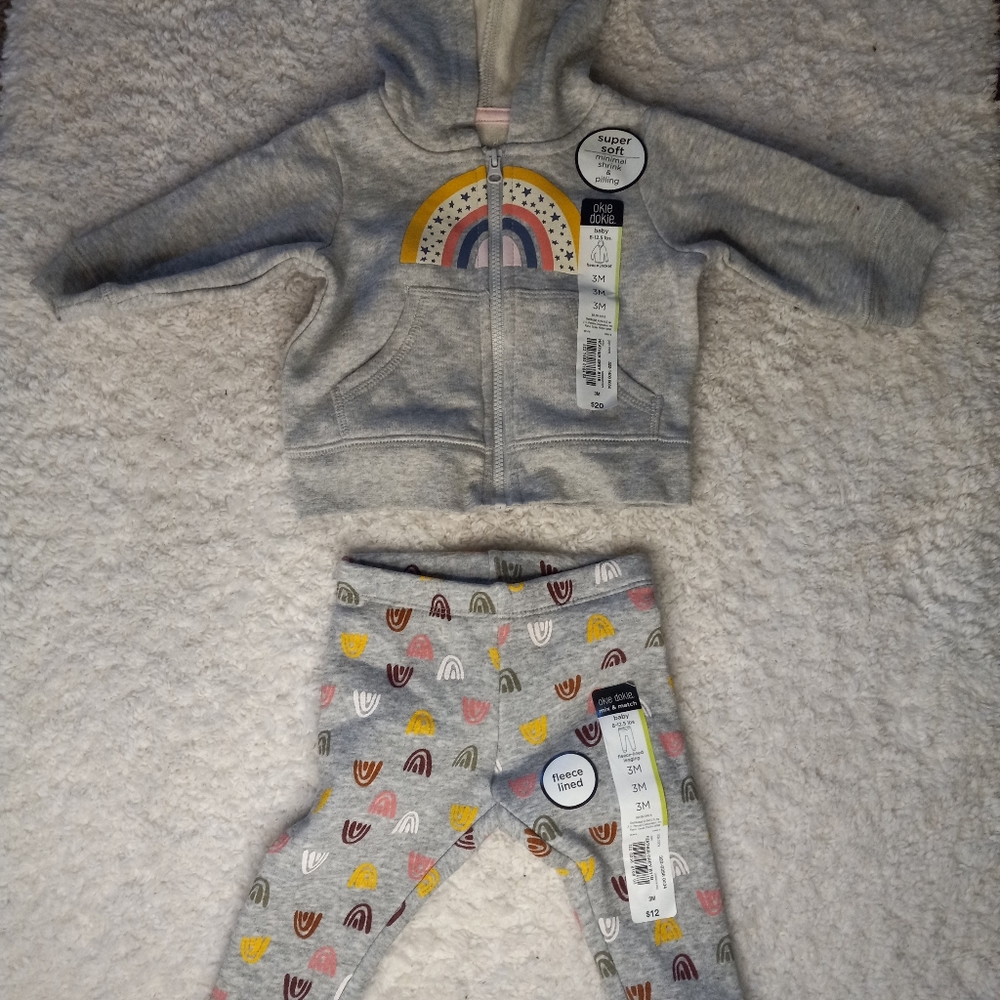 Super soft rainbow fleece outfit